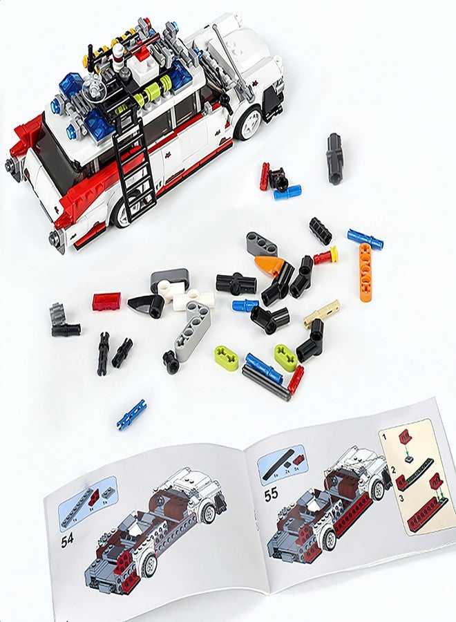 HI-REEKE Buster ECTO-1 Building Kit for Adult, Ghost Speed Champion Car Creator Building Blocks Toy Set Creator-605PCS - Image 4
